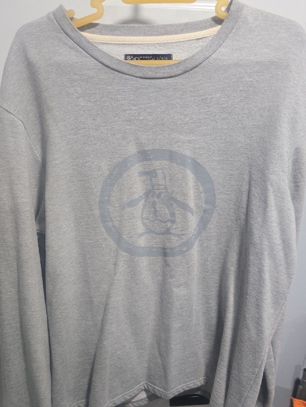 Penguin Gray Long Sleeve Graphic Sweatshirt